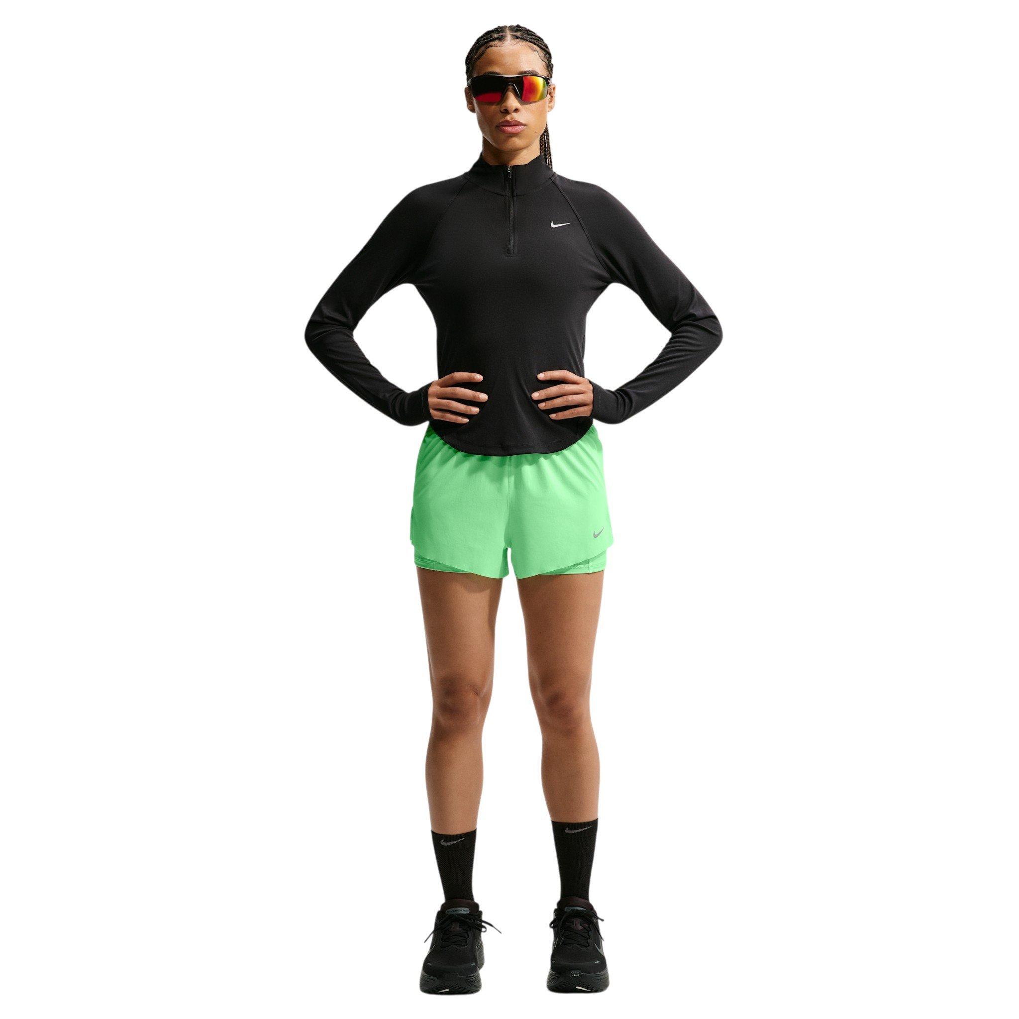 Nike Women's Swift Dri-FIT Mid-Rise 2-in-1 Running Shorts - Green - GREEN